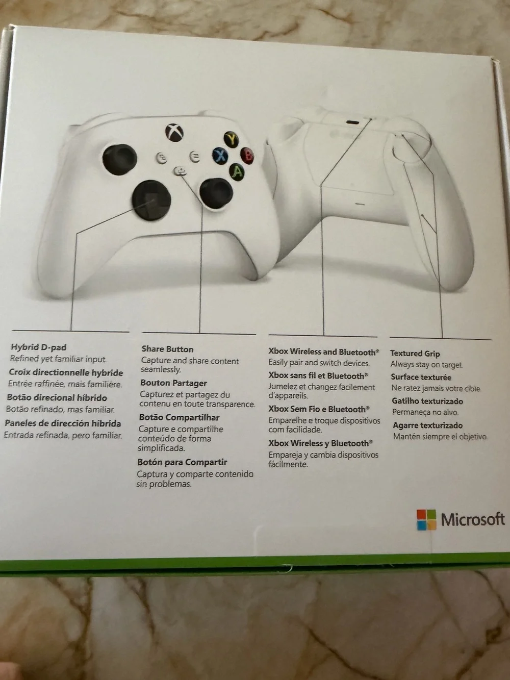 Microsoft White Xbox Wireless Controller with Black Accents